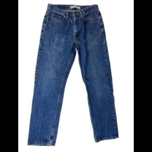 Lee Blue Denim Jeans Regular Fit Straight Leg Classic Cotton Men's 33 x 32 EUC